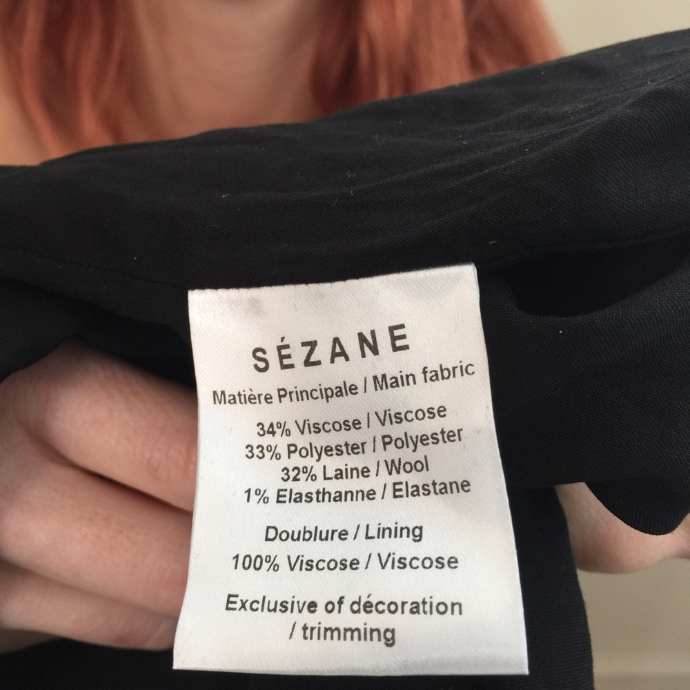 NWT Sezane Gray Camilla Waist Tie Shirt Dress - Picture 4 of 8